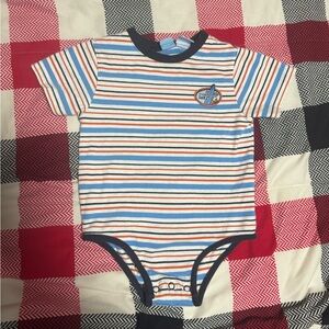 Disney Baby 12 Month Tigger Embroidered Striped Bodysuit - Blue, Red, White